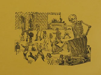 Dictateur squelette géant, de 330 Grabados Originales, imprimé par Antonio Vanegas Arroyo (1850-1917), Mexico City, Mexique